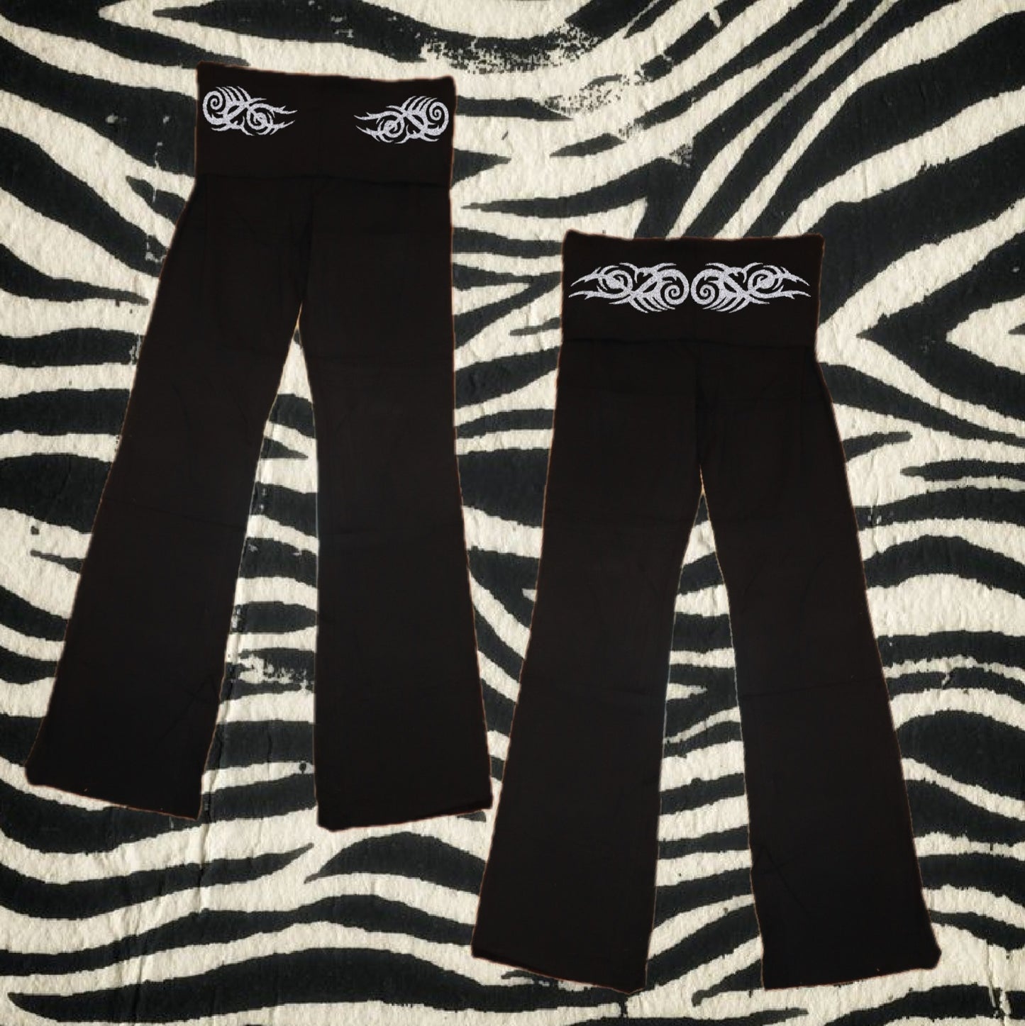 Swirl Tramp Stamp Foldover Flares