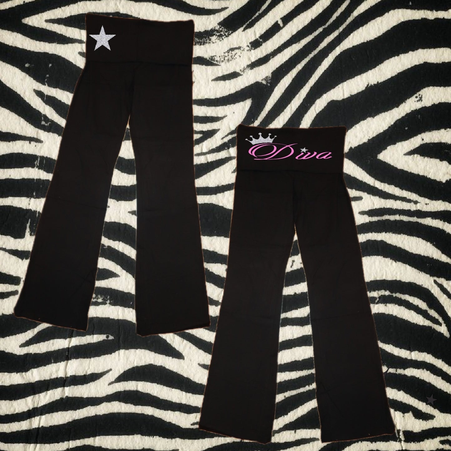 Diva Tattoo Foldover Flares