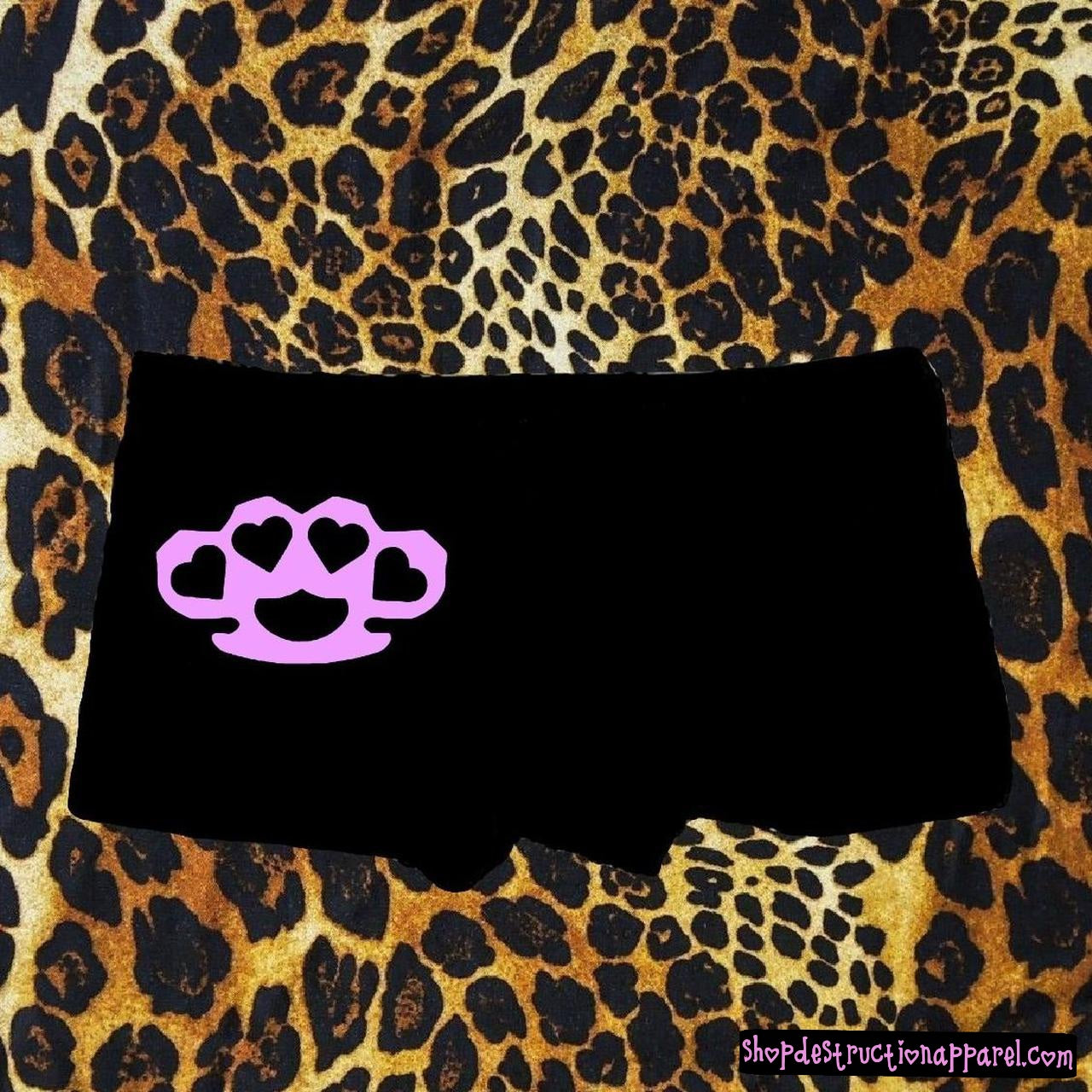 Heart Brass Knuckles Booty Shorts